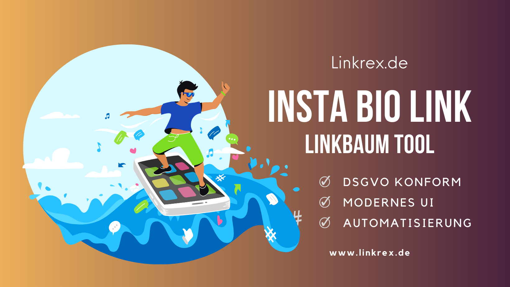 Linkrex - Dein Link in Bio - 100% DSGVO konformes Linkbaum Tool by apprex